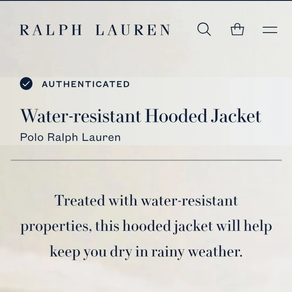 Polo RALPH LAUREN Lightweight Waterproof Seam-Sealed Hood Jacket Blue